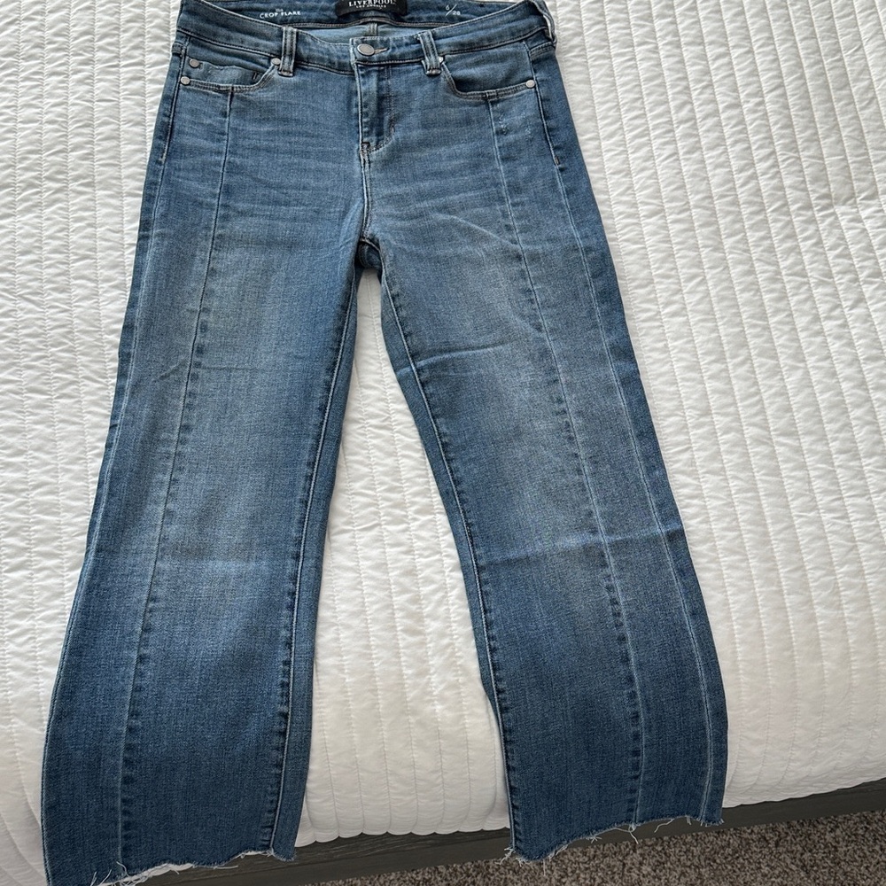 Liverpool Jeans Company Cropped Ankle Jeans in Blue